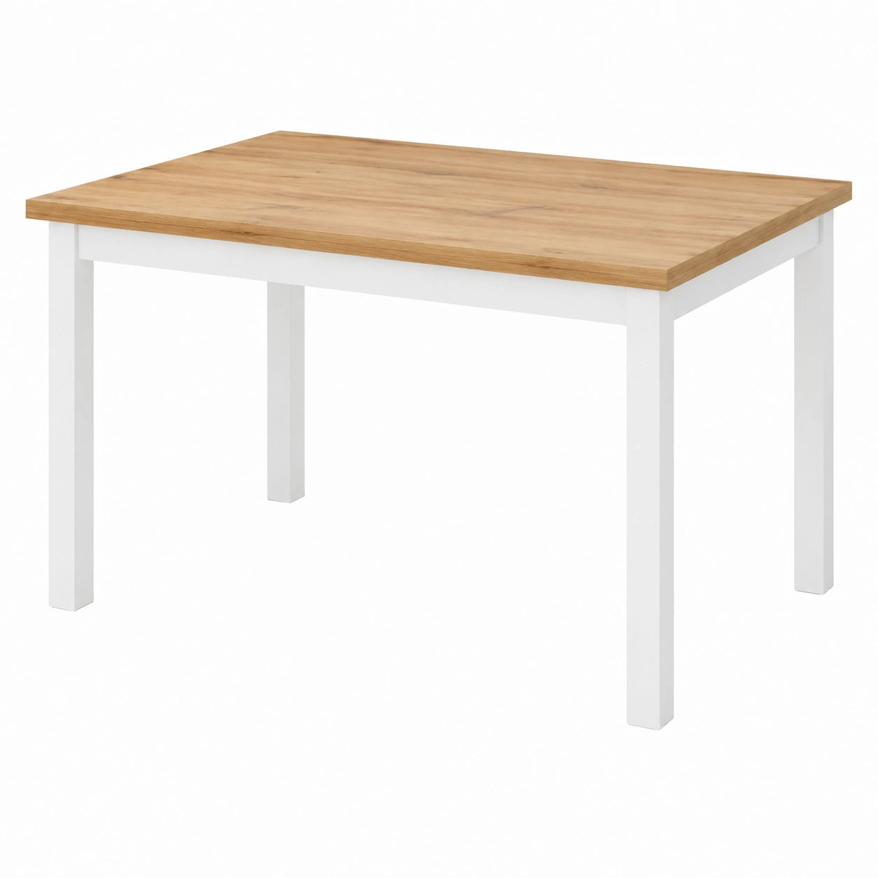 PAZZO DESIGN Tavolo Estensibile Tommaso, Rovere Rustico e Gambe Bianche, per Cucina e Soggiorno, Made in Italy, 110x70x76,5 cm