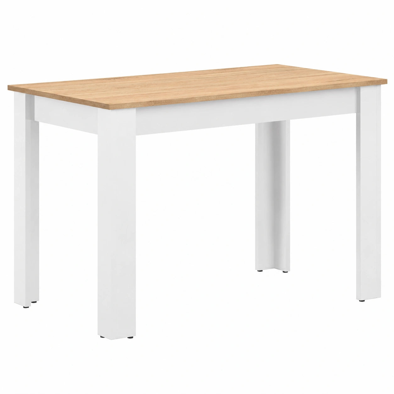 Tavolo da Pranzo Bianco e Rovere Naturale 110x70x73 cm - Elegante e Moderno