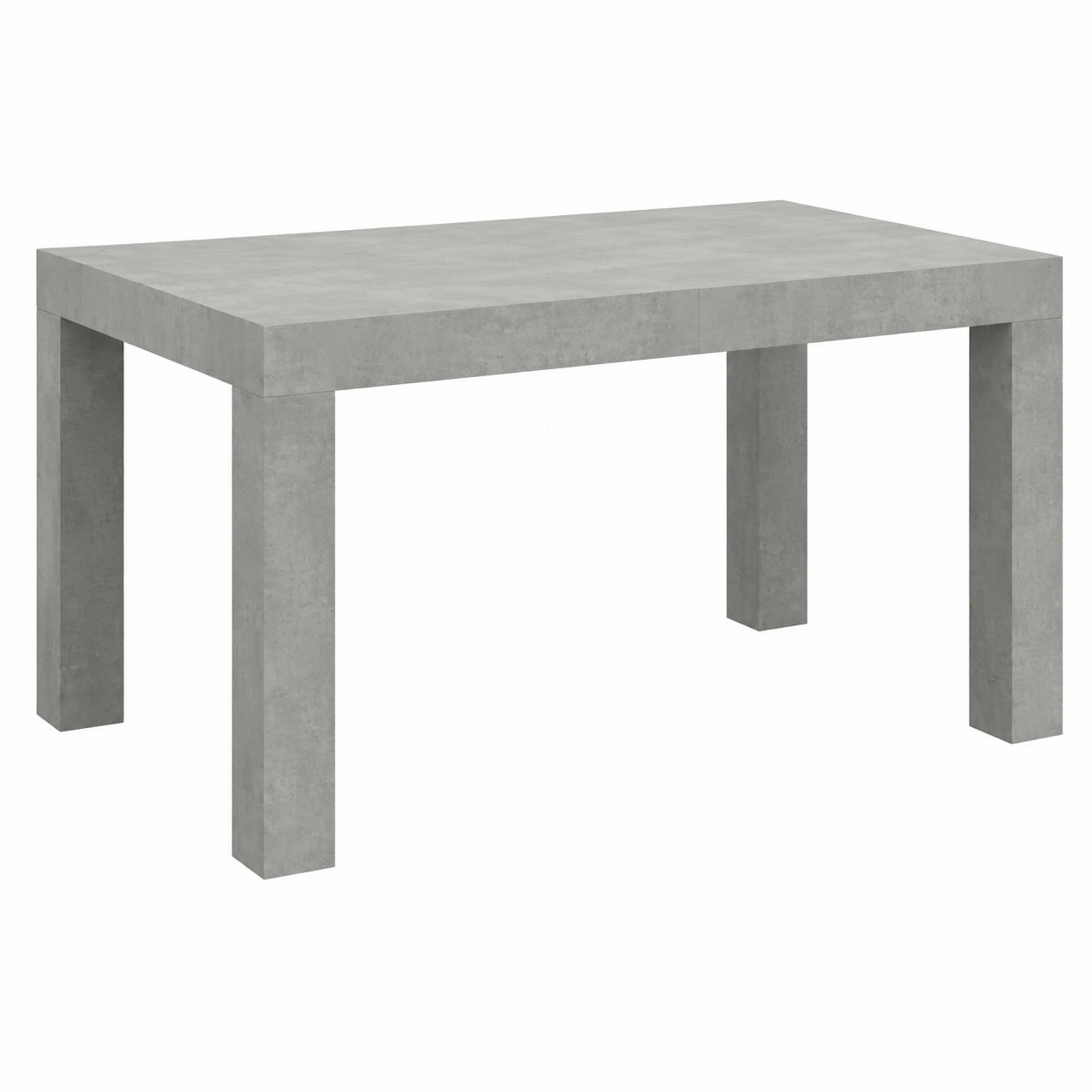 Tavolo Allungabile Anna in Cemento Grigio per Cucina e Soggiorno, Made in Italy, 120x80x76 cm