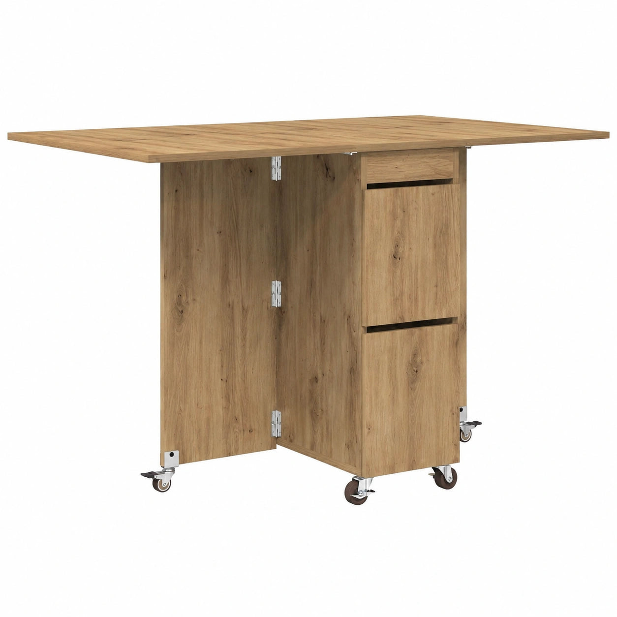 Set 2 Tavoli da Pranzo Allungabili, Legno Rovere, Design Moderno