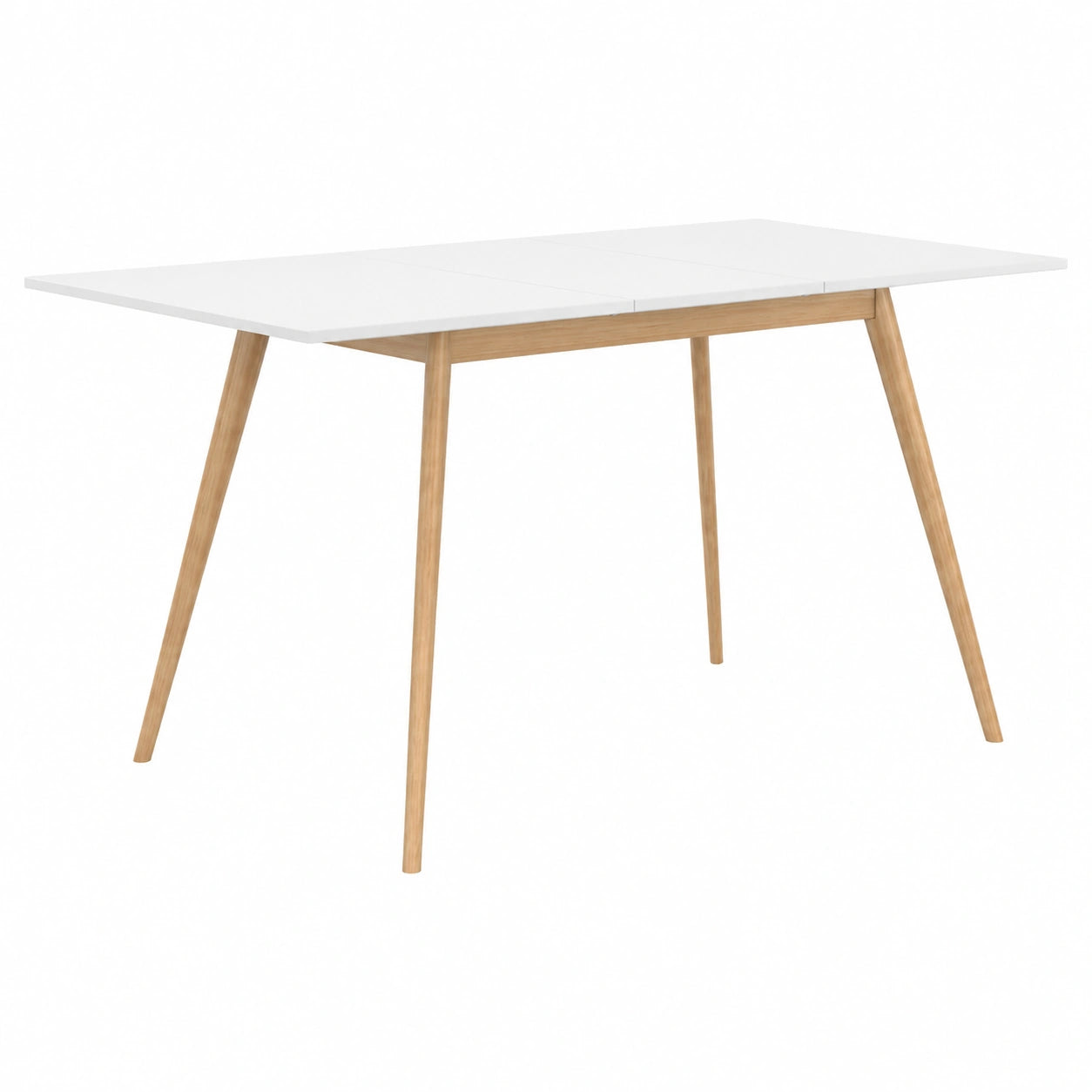 Tavolo da Pranzo Allungabile INGA per 4-8 Persone, Stile Scandinavo, Bianco