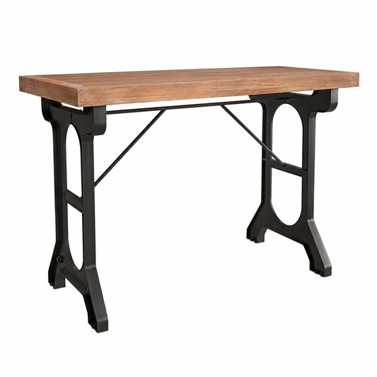 Tavolo da Pranzo Allungabile in Legno e Ferro, 110x65x82 cm, Salvaspazio ed Elegante