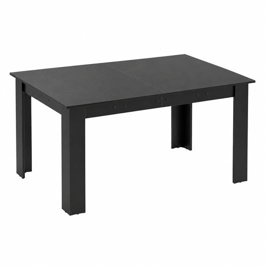Tavolo Pranzo Estensibile per 4-6 Persone, Consolle Moderna 158x70x76cm, Ideal per Cucina e Soggiorno, Nero
