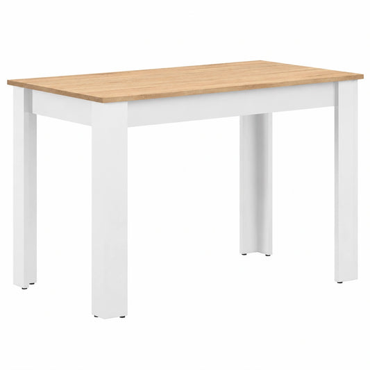 Tavolo da Pranzo Bianco e Rovere Naturale 110x70x73 cm - Elegante e Moderno