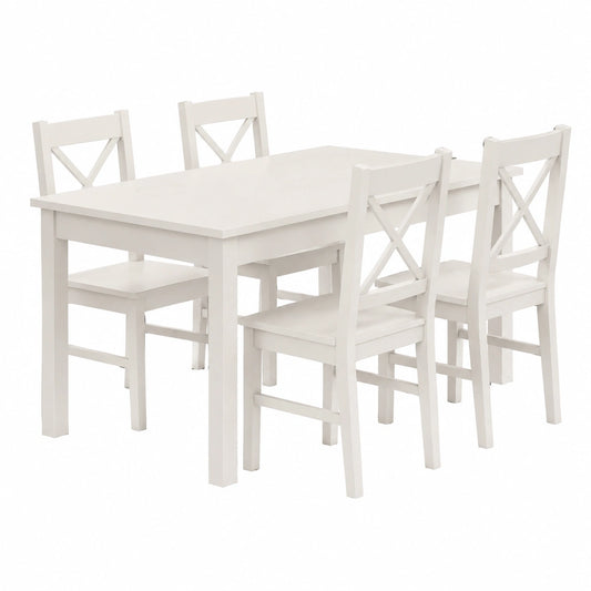 Tavolo Estensibile Firenze 110/150 cm in Stile Made in Italy, Bianco Frassinato