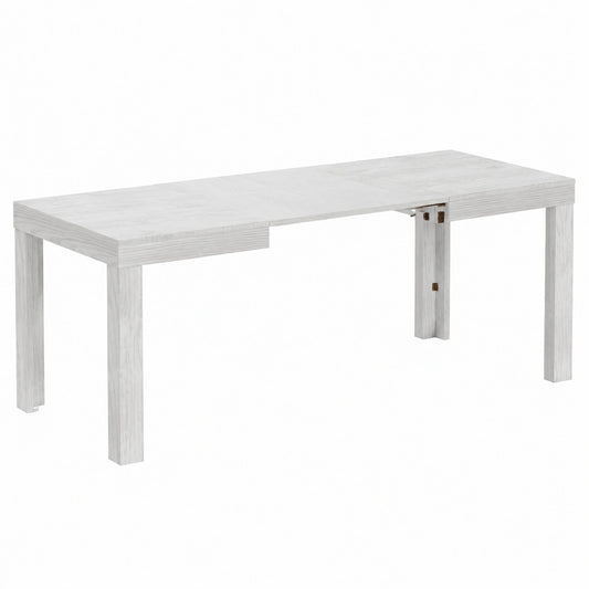 Tavolo Estensibile Moderno Bianco per Sala da Pranzo, 120-200 cm, Design Salvaspazio