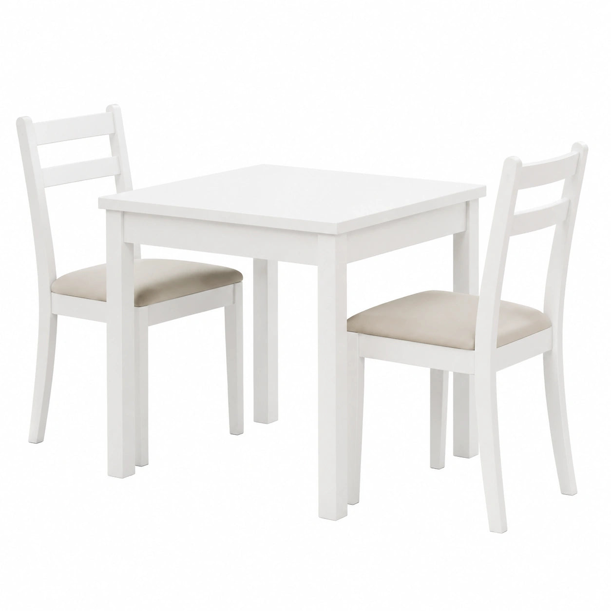 Tavolo da Pranzo Allungabile Firenze in Legno Bianco, Design Moderno, 90x90cm, Made in Italy, Ideale per Cucina e Soggiorno