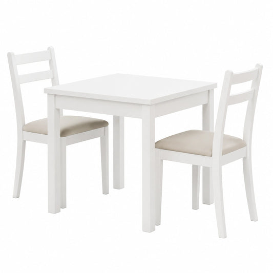 Tavolo da Pranzo Allungabile Firenze in Legno Bianco, Design Moderno, 90x90cm, Made in Italy, Ideale per Cucina e Soggiorno