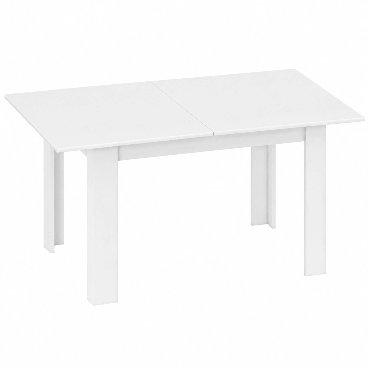 Tavolo da Pranzo Allungabile in MDF, 6-8 Persone, Bianco, 140-180x80x75 cm